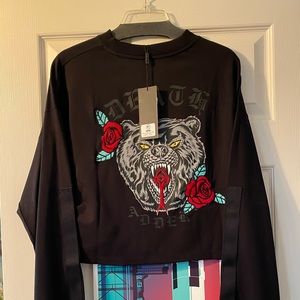 MISHKA brand cropped/oversized sweater